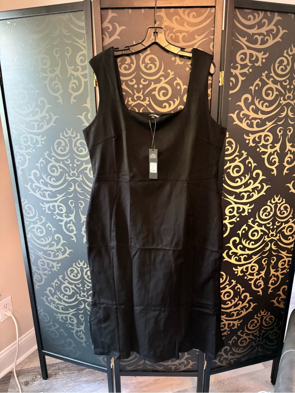 Fashion Nova Black Midi Sheath Dress